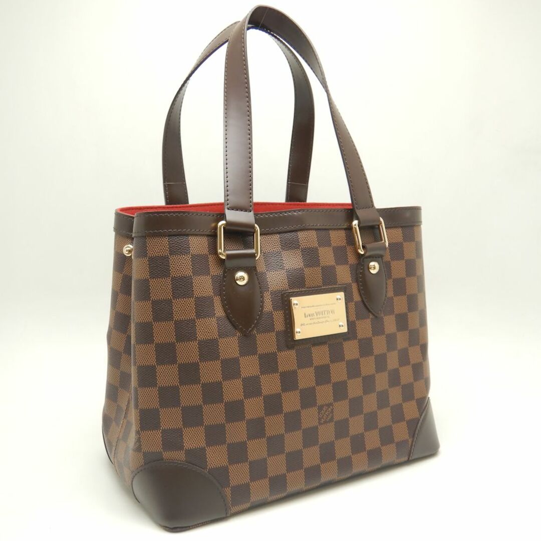 LOUIS VUITTON ルイヴィトン ダミエ ハムステッドPM N51205 トートバッグ ブラウン/251043金具シリアル