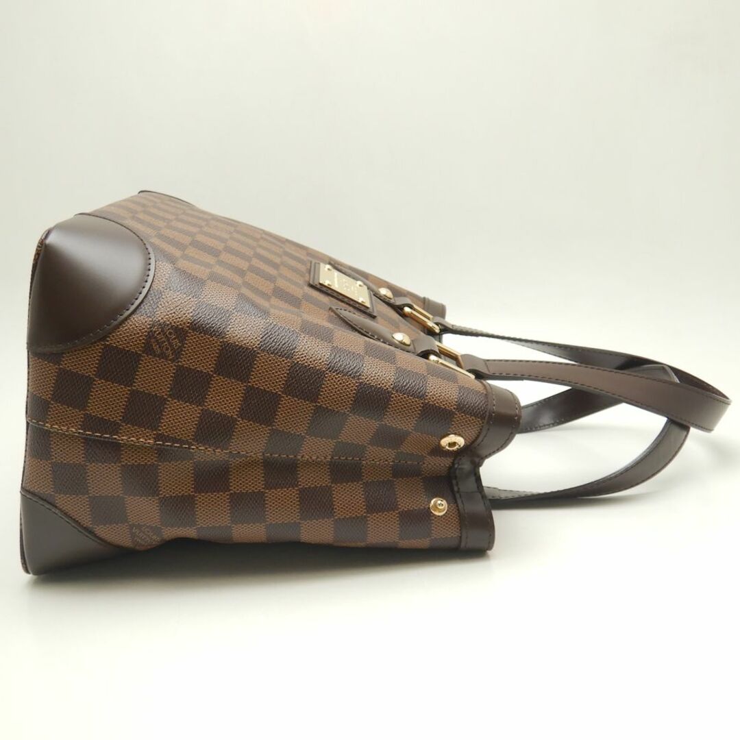 LOUIS VUITTON ルイヴィトン ダミエ ハムステッドPM N51205 トートバッグ ブラウン/251043金具シリアル