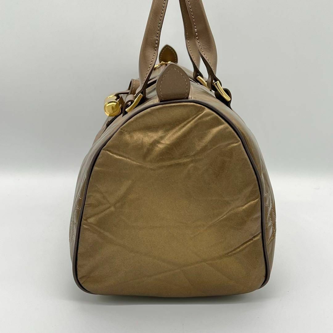 ✨️美品✨️LONGCHAMP ミニボストンバッグ ロゾ ハンドバッグ ゴールド 3