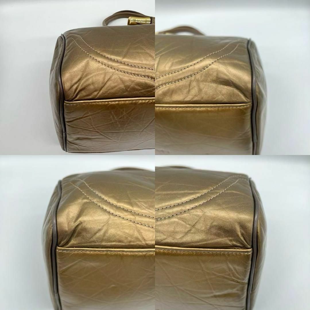 ✨️美品✨️LONGCHAMP ミニボストンバッグ ロゾ ハンドバッグ ゴールド 6