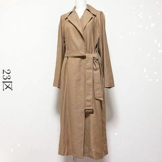 ニジュウサンク(23区)の【定価4.9万】23区  CANGIOLI ヴィンテージ リネン ロング コート(ロングコート)