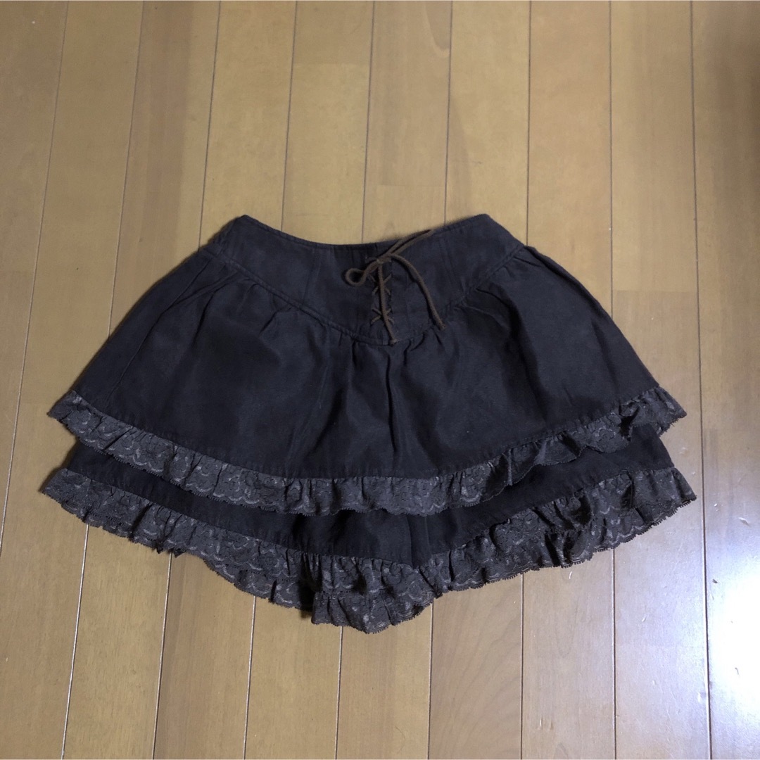 ベロア キュロット 140 キッズ/ベビー/マタニティのキッズ服女の子用(90cm~)(スカート)の商品写真