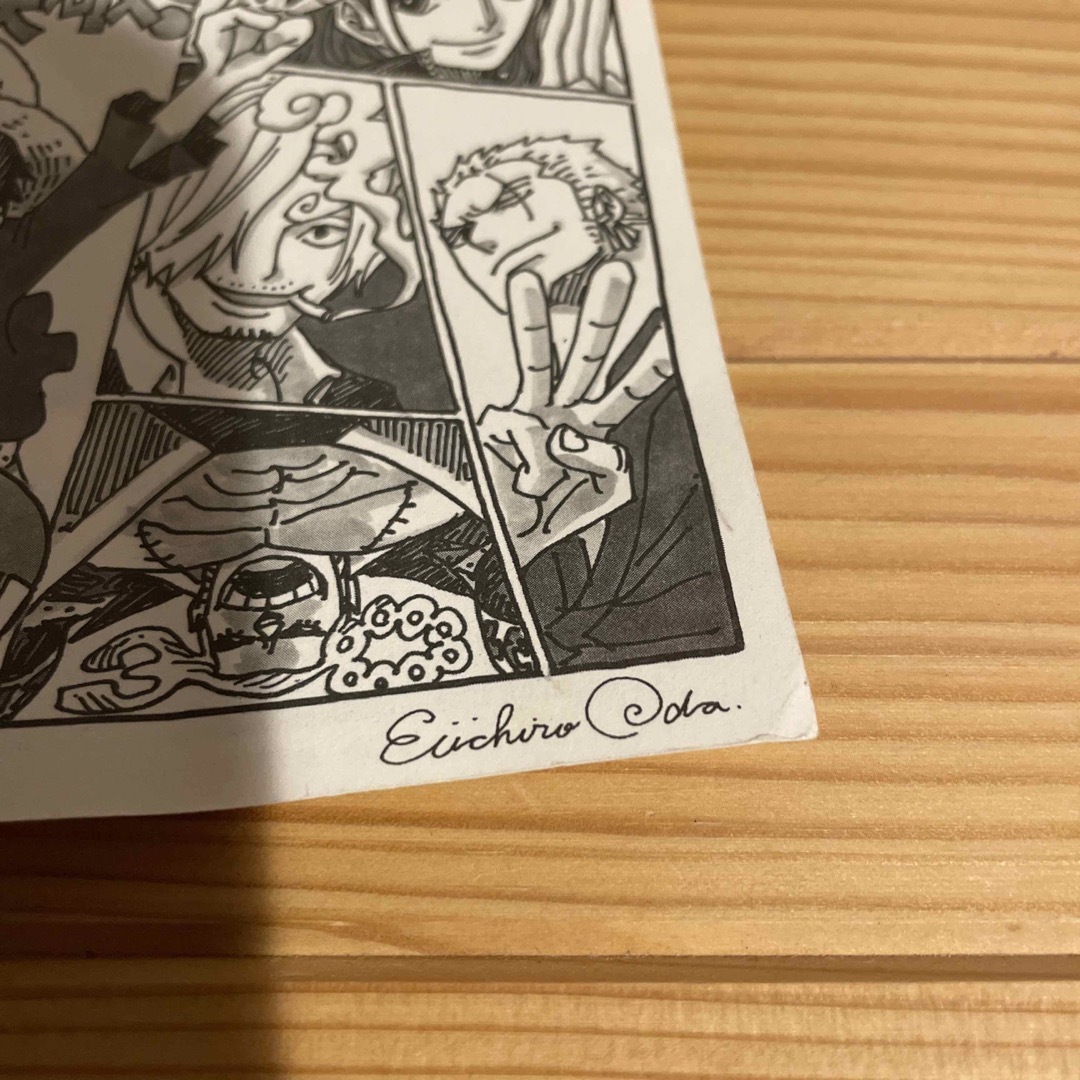 ONE PIECE(ワンピース)のワンピース　尾田栄一郎書き下ろしイラスト　ミニ複製原画 エンタメ/ホビーの漫画(イラスト集/原画集)の商品写真