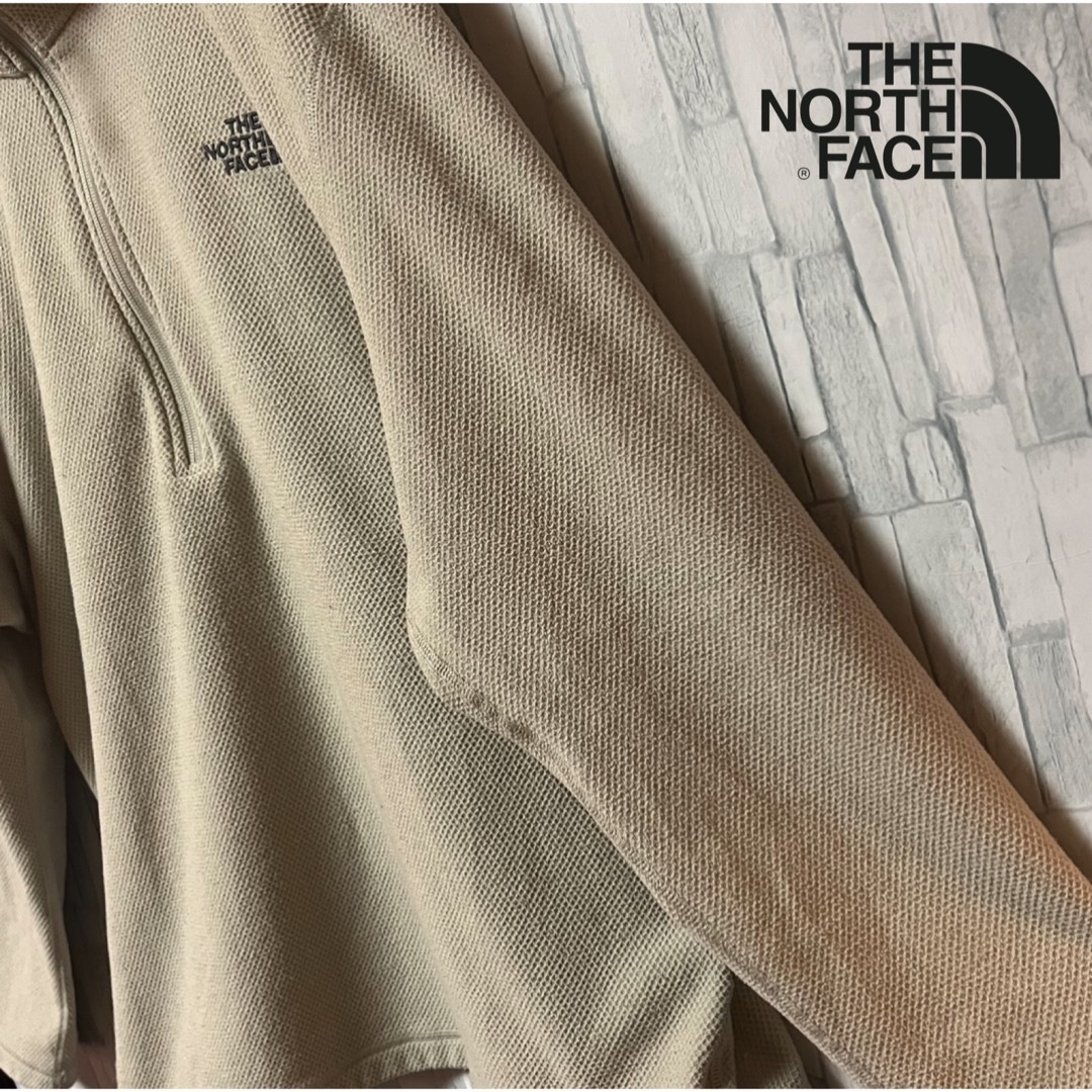 THE NORTH FACE - ノースフェイス フリース ハーフジップ ベージュ