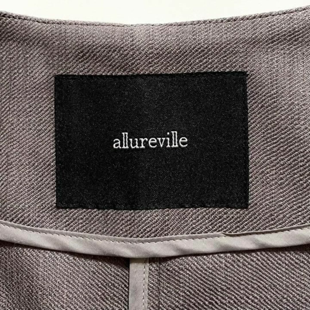 allureville   定価3.6万allureville ノーカラー ロングガウン