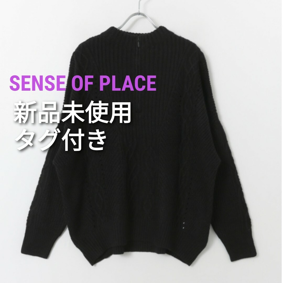 SENSE OF PLACE by URBAN RESEARCH(センスオブプレイスバイアーバンリサーチ)の【新品未使用タグ付き】SENSE OF PLACE ハーフジップセーター レディースのトップス(ニット/セーター)の商品写真