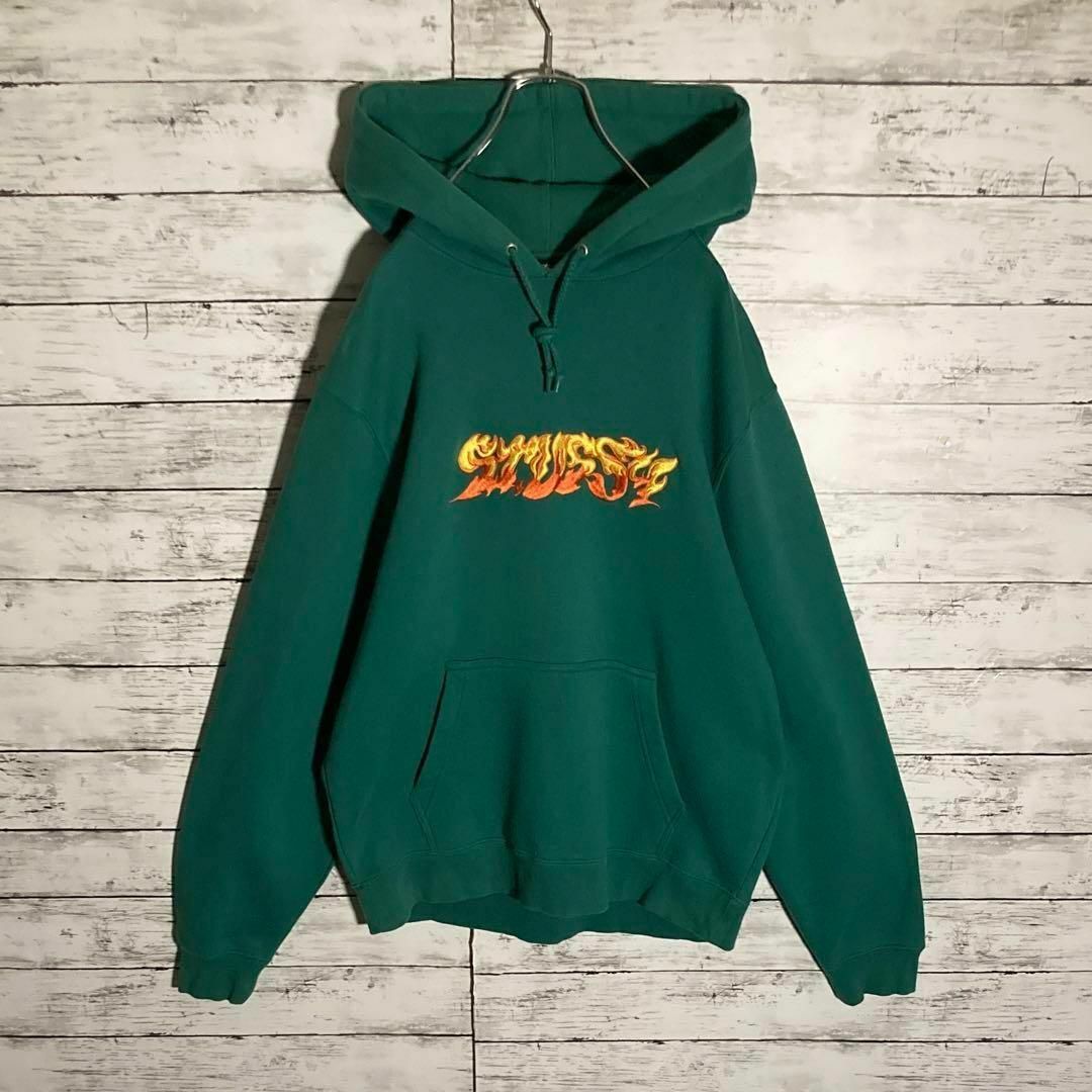 STUSSY - 【即完売モデル】ステューシー⭐️ビッグ刺繍ロゴ パーカー