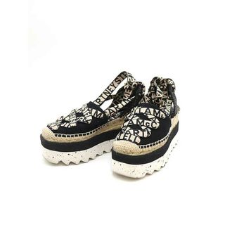 ステラマッカートニー(Stella McCartney)のSTELLA McCARTNEY ステラ マッカートニー Gaia Platform Espadrilles エスパドリーユリボンサンダル ブラック 35(サンダル)