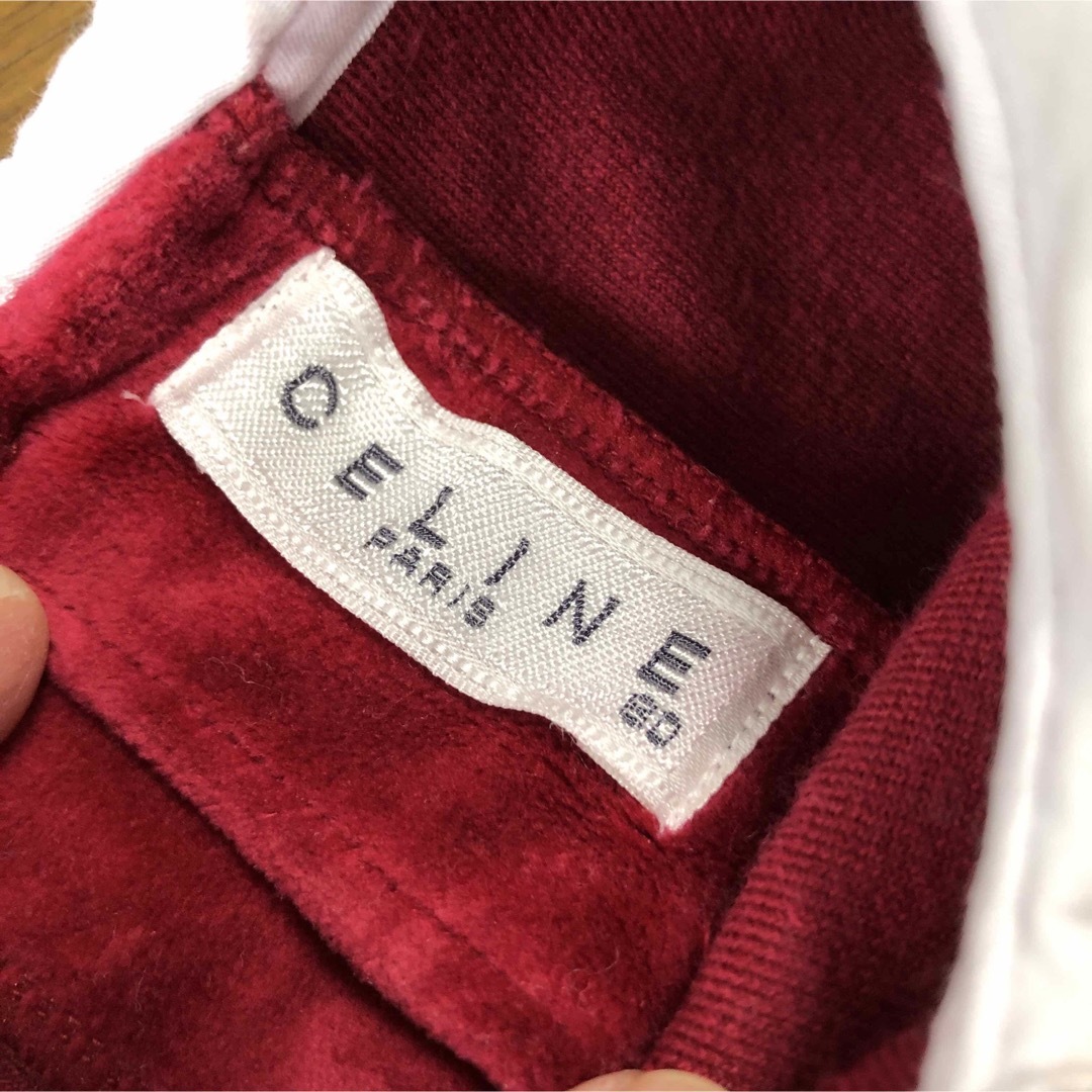 celine セリーヌ　ニット×ベロア　ワンピース　パープル　レディース　38