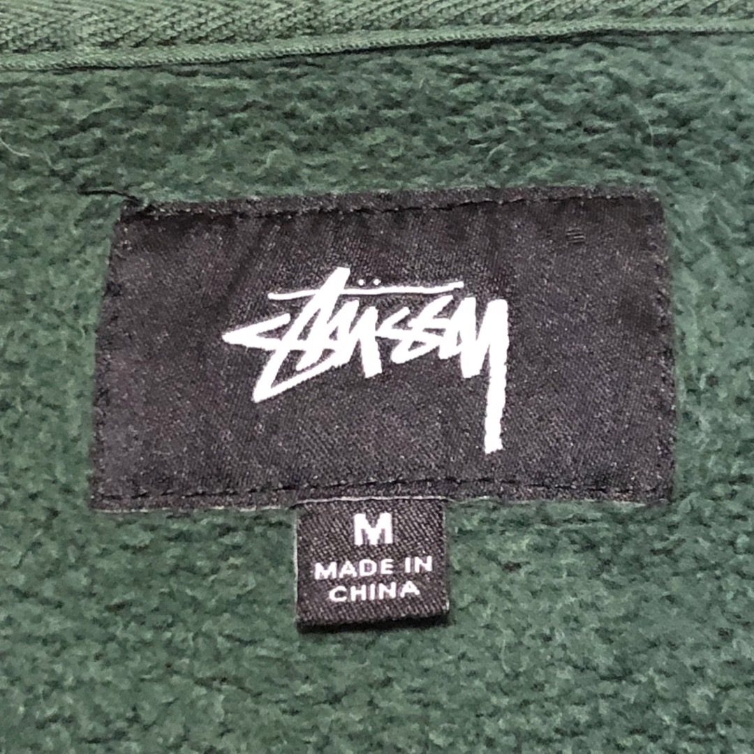 STUSSY ステューシー ハーフジップ スウェット 刺繍ロゴ入り