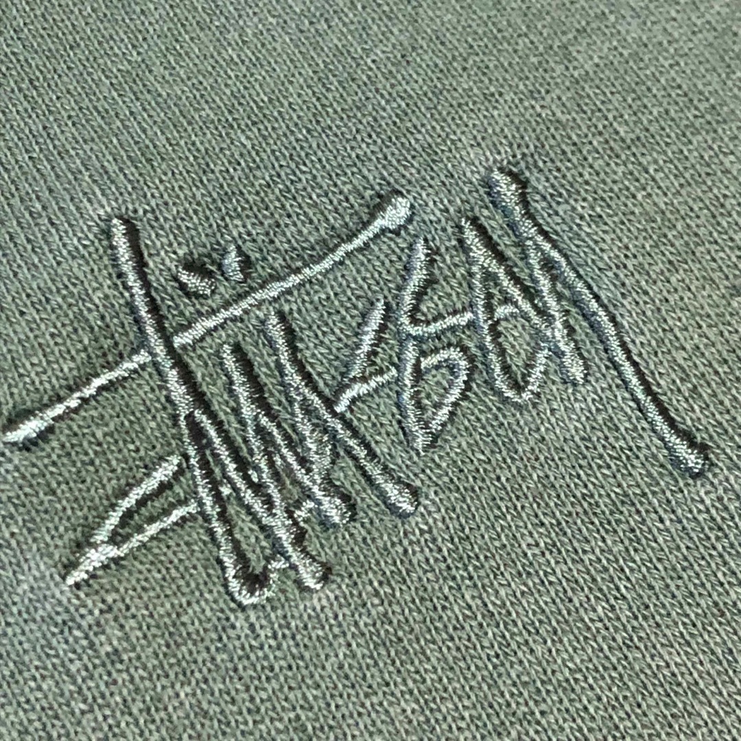 STUSSY ステューシー ハーフジップ スウェット 刺繍ロゴ入り