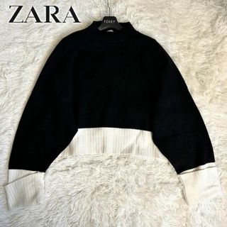 ZARA♡配色バイカラーニットS♡韓国ファッション