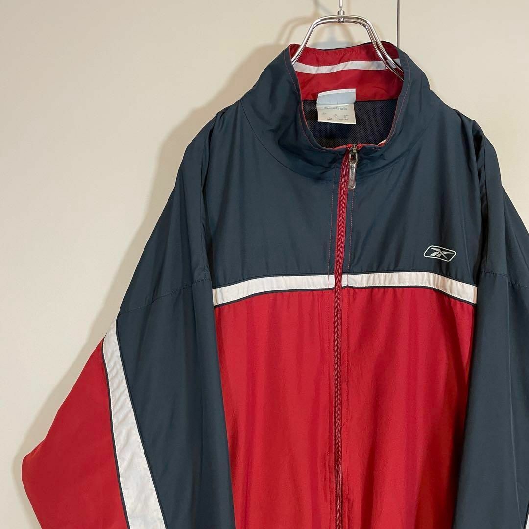 【超オーバーサイズ◎】REEBOKナイロンジャケットマルチカラー2XL