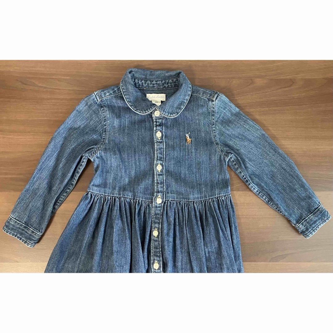 POLO RALPH LAUREN(ポロラルフローレン)のPolo Ralph Lauren デニム ワンピース 18M シャツドレス キッズ/ベビー/マタニティのベビー服(~85cm)(ワンピース)の商品写真