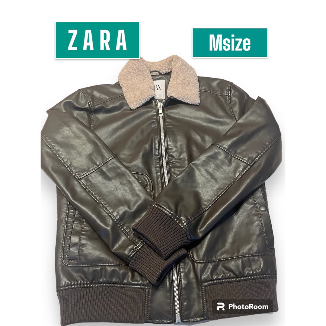 【連休セール中】ZARA レザージャケット Mサイズ | フリマアプリ ラクマ