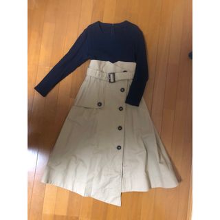 アズールバイマウジー(AZUL by moussy)のAZUL ワンピース  S(ロングワンピース/マキシワンピース)