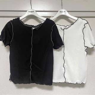 新品韓国　トップス　Tシャツ2枚