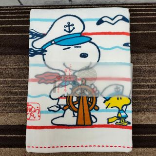 スヌーピー(SNOOPY)の★新品★ スヌーピー ふんわり ガーゼバスタオル マリン(タオル/バス用品)