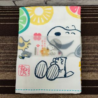 スヌーピー(SNOOPY)の★新品★ スヌーピー ふんわり ガーゼバスタオル シトラス(タオル/バス用品)