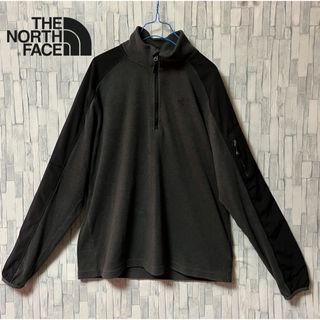 ザノースフェイス(THE NORTH FACE)のノースフェイス フリースジャケット ハーフジップ ブラック×ダークグレー (ブルゾン)