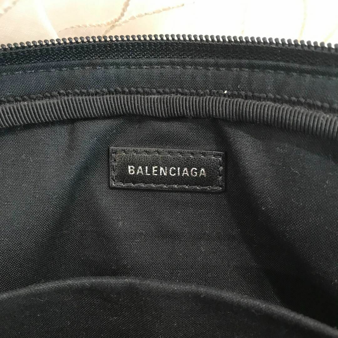 ☆美品☆BALENCIAGA ロゴ ショルダーバッグ ナイロンキャンバス 黒