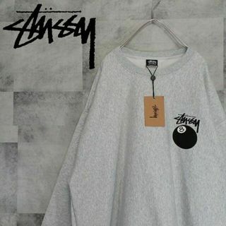 ステューシー⭐Mサイズ⭐スウェットトレーナー⭐8BALL STUSSY⭐グレー