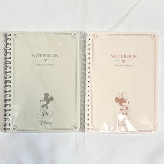 ディズニー(Disney)の<新品>ミッキー&ミニー シンプル リングノート 2冊セット ディズニーストア(キャラクターグッズ)