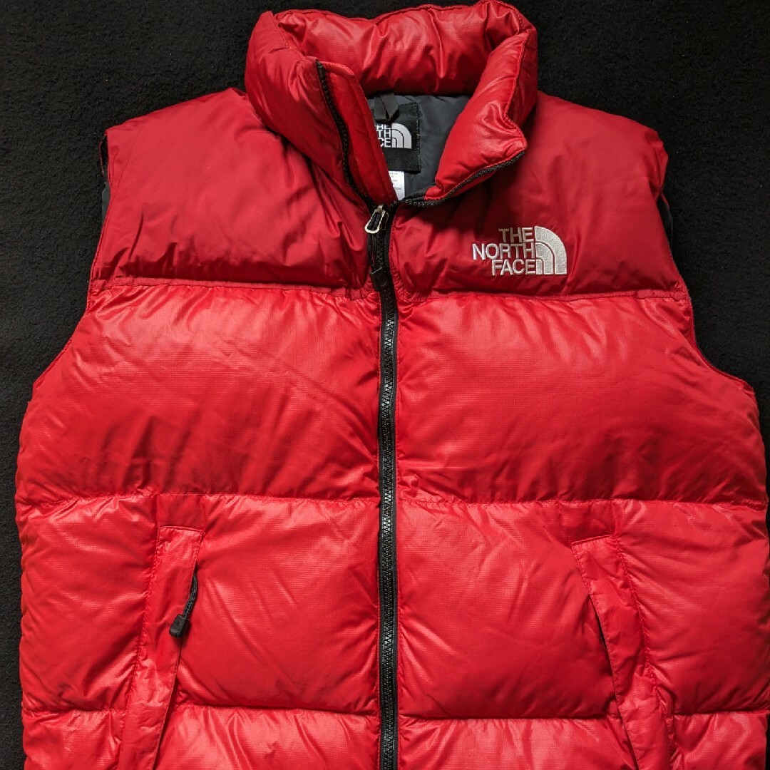 the north face センターロゴ　ダウンベスト　ブラック700