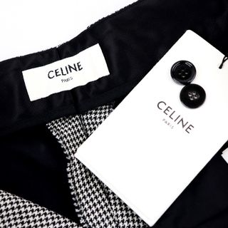 celine - 美品 セリーヌ 千鳥格子 タック センタープレス スラックス