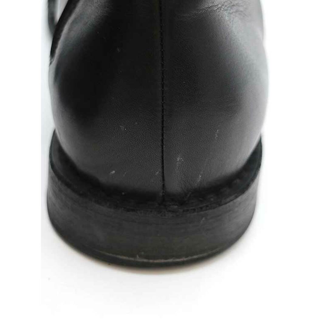 Yohji Yamamoto(ヨウジヤマモト)のYohji Yamamoto POUR HOMME×CHEREVICHKIOTVICHKI ヨウジヤマモトプールオム×シェレヴィッキオヴィッキ 23AW CURVED ZIP BOOTS カーブドジップレザーブーツ ブラック 43 メンズの靴/シューズ(ブーツ)の商品写真