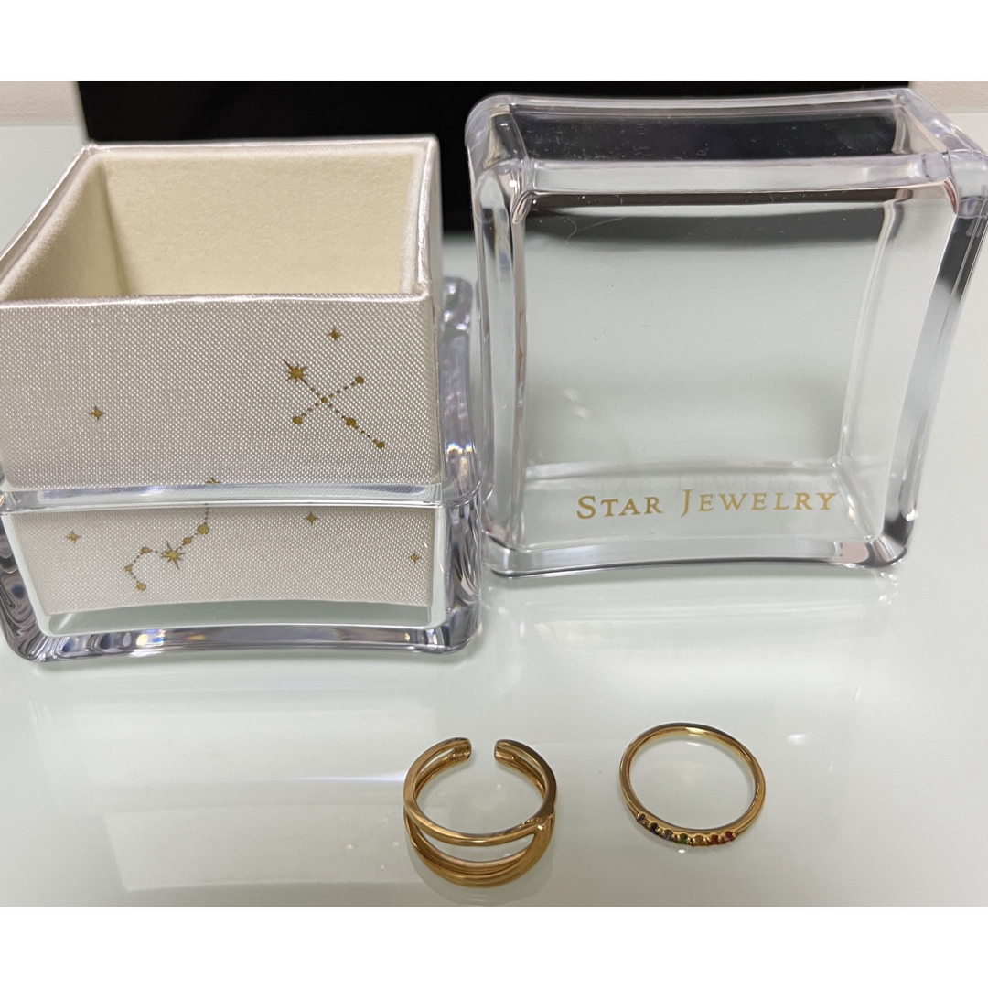 STAR JEWELRY(スタージュエリー)のスタージュエリー　ピンキーリング　イヤーカフ「ムーンレインボー」 レディースのアクセサリー(その他)の商品写真