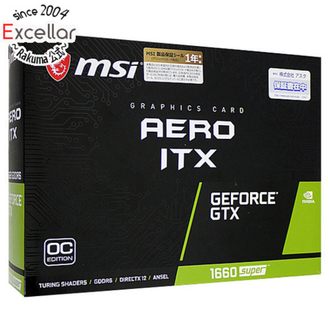 MSI製グラボ　GeForce GTX 1660 SUPER AERO ITX OC　PCIExp 6GB 元箱あり