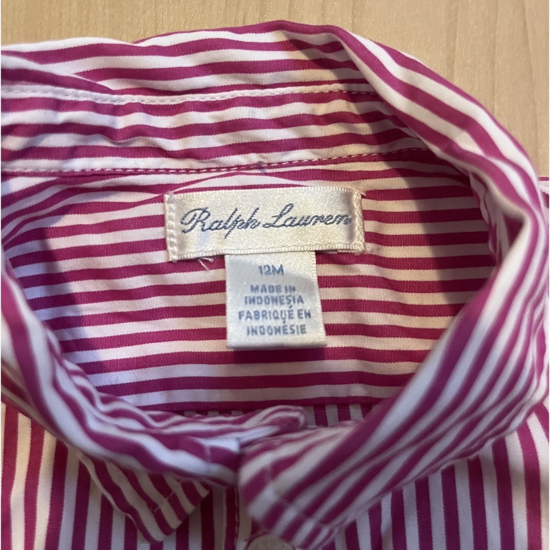 Ralph Lauren(ラルフローレン)のRalph Lauren ストライプ　シャツワンピース　90cm キッズ/ベビー/マタニティのキッズ服女の子用(90cm~)(ワンピース)の商品写真