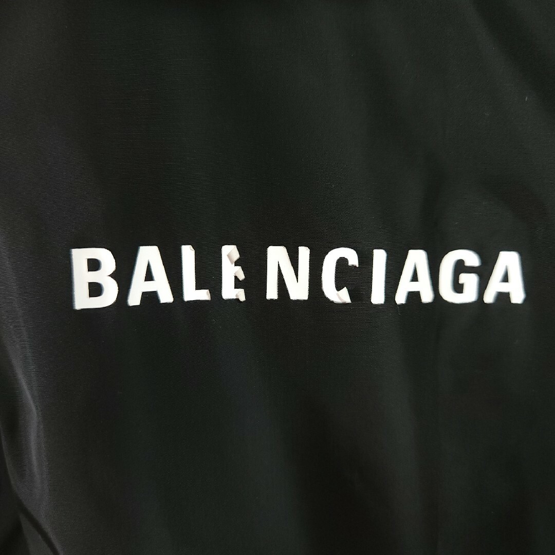 BALENCIAGA バックロゴ ナイロンジャケット ブラック バレンシアガ