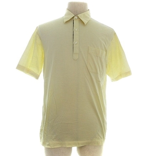 ダックス(DAKS)のダックス ポロシャツ カットソー 半袖 コットン ワンポイント 黄 トップス(ポロシャツ)