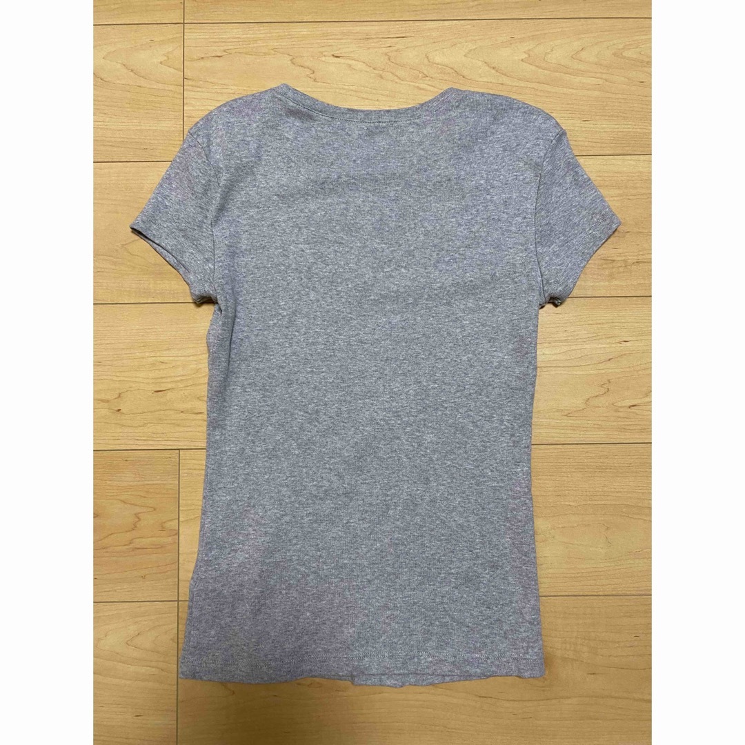 TOMMY HILFIGER(トミーヒルフィガー)のトミーヒルフィガー コットンTシャツ グレー S レディースのトップス(Tシャツ(半袖/袖なし))の商品写真