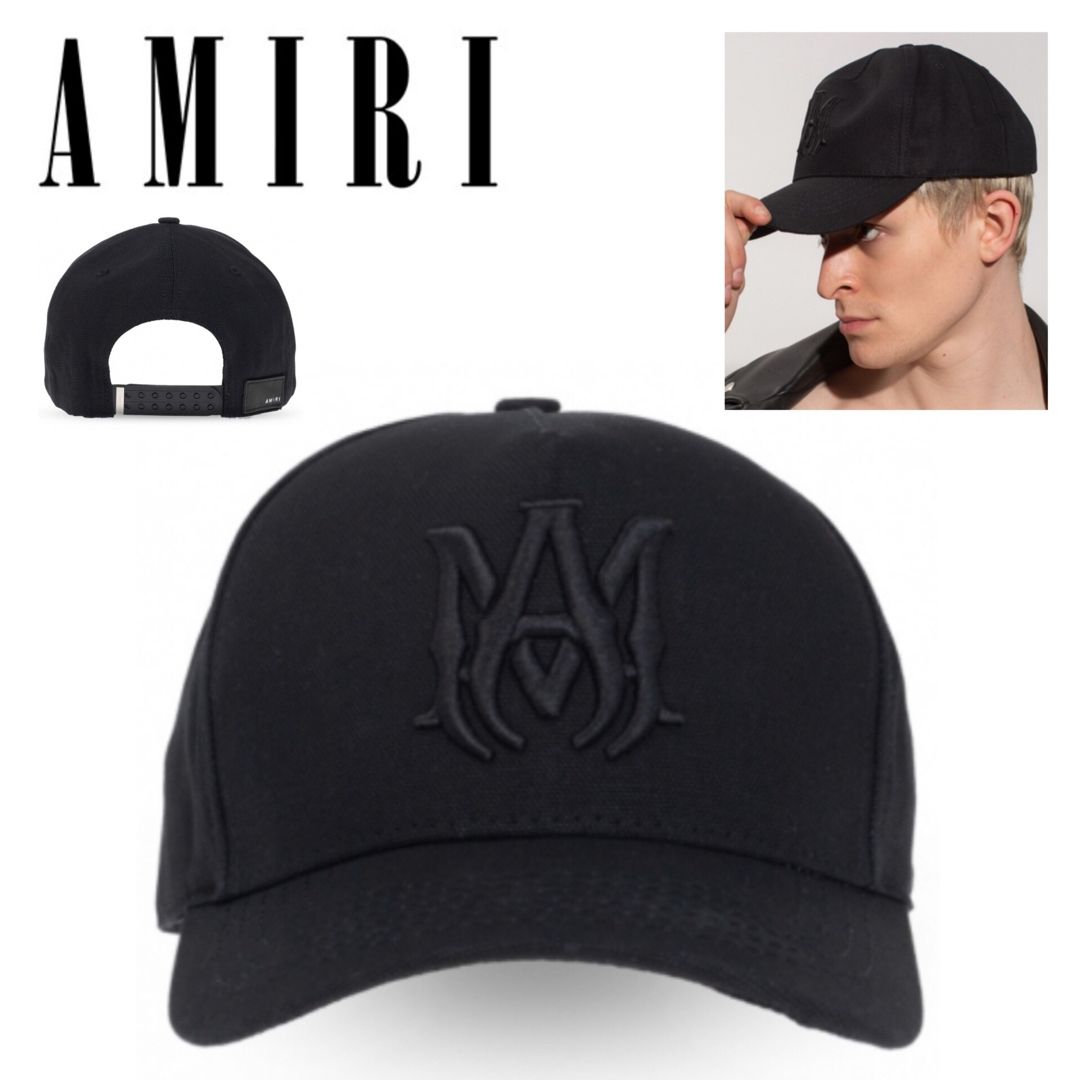 AMIRI アミリ コットン フルキャンバス トラッカーキャップ ブラック