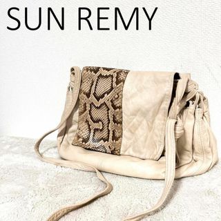 レア✨SUN REMY サンレミーショルダーバッグハンドバッグホワイト白パイソン(ショルダーバッグ)