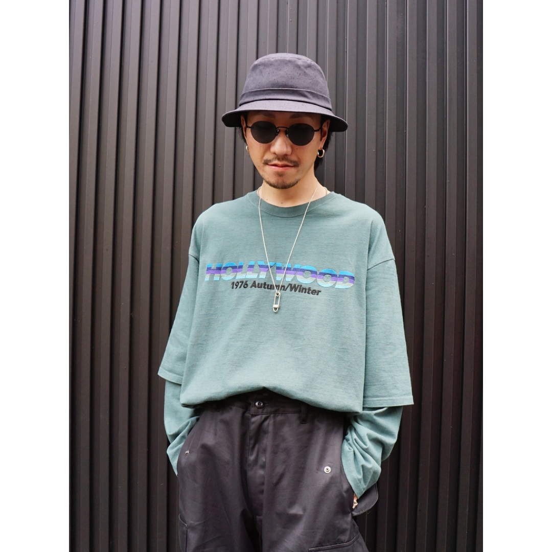 dairiku レイヤードTシャツ Hollywood グリーン-