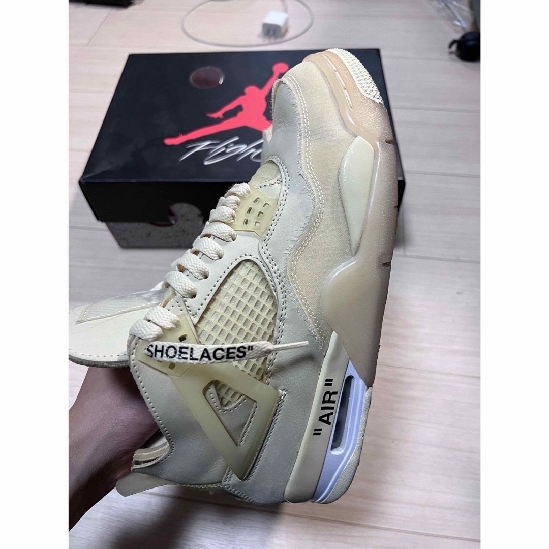 Off-White×Nike Air Jordan4  "Sail"26.5cm