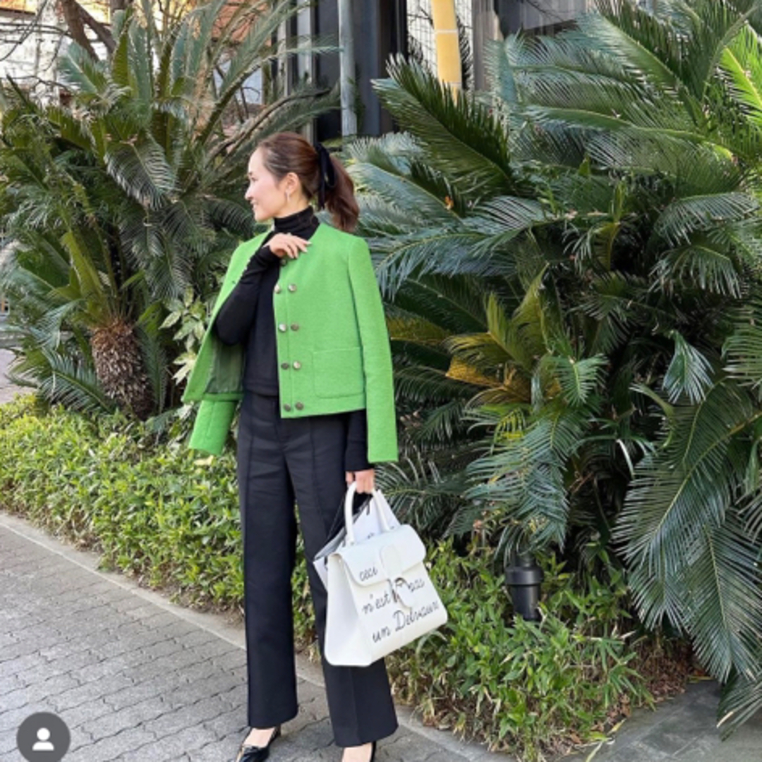 bluelea double button tweed jacket グリーンの通販 by en30's shop