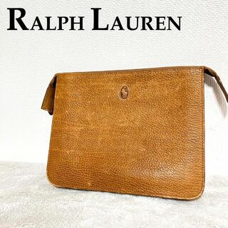 ポロラルフローレン(POLO RALPH LAUREN)のレア✨Ralph Lauren ラルフローレンハンドバッグトートバッグブラウン茶(ハンドバッグ)