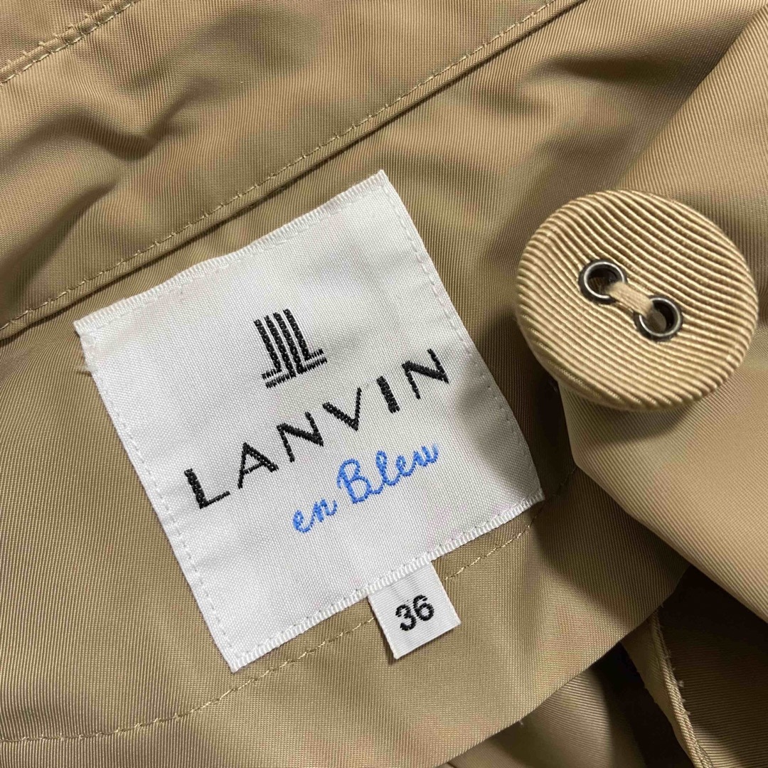 LANVIN en Bleu - ˚✧₊ ランバンオンブルー LANVIN en Bleu トレンチ ... ランバン テーラードジャケット 36 赤 LANVIN 日本製 レディース 【230115】