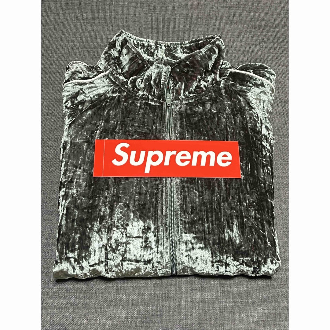 Supreme(シュプリーム)のM 青 Supreme Crushed Velvet Track Jacket メンズのジャケット/アウター(ブルゾン)の商品写真