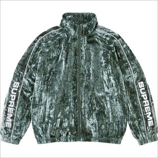 シュプリーム(Supreme)のM 青 Supreme Crushed Velvet Track Jacket(ブルゾン)