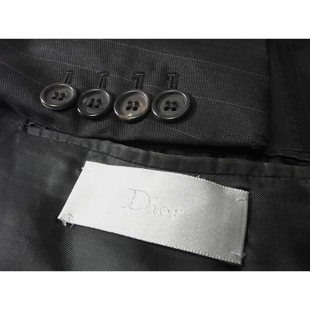 DIOR HOMME(ディオールオム)のsize50 ディオールオム シルク混３釦ジャケット ロング丈 ブラック メンズのジャケット/アウター(テーラードジャケット)の商品写真