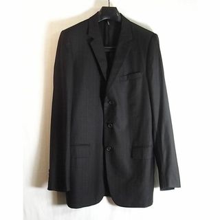 ディオールオム(DIOR HOMME)のsize50 ディオールオム シルク混３釦ジャケット ロング丈 ブラック(テーラードジャケット)