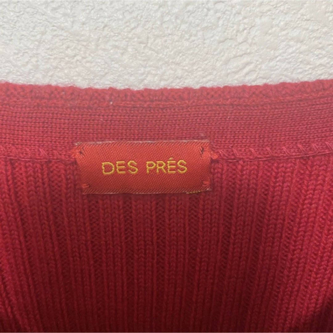 DES PRES(デプレ)のDESPRES（デプレ）レッド　ドルマンリブニット レディースのトップス(ニット/セーター)の商品写真