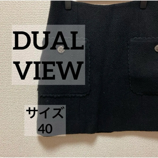 デュアルビュー(DUAL VIEW)のデュアルヴュー　ミニスカート　ブラック　ウール　サイズ40(ミニスカート)