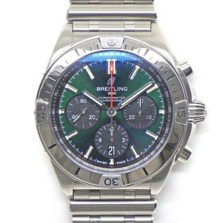 ブライトリング(BREITLING)のブライトリング Breitling 腕時計 クロノマット B01 42 ベントレー AB0134/AB01343A1L1A1 デイト カレンダー クロノグラフ 夜光針/インデックス スモールセコンド 裏スケ 回転式ベゼル グリーン サンレイ文字盤 SS 自動巻き 【箱・保付き】 【中古】(腕時計(アナログ))